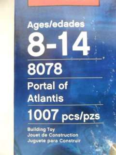 Lego 8078 Atlantis Portal of Atlantis 1007 Pcs Building Toy Set New 