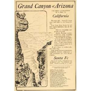  1901 Ad Grand Canyon Atchison Topeka Santa Fe Railway 
