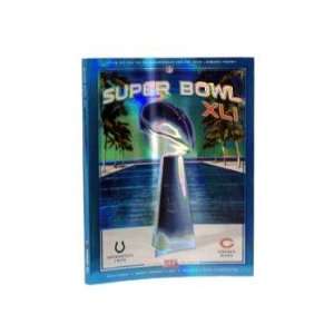  NFL Super Bowl XLI Holographic Cover Game Program Case 