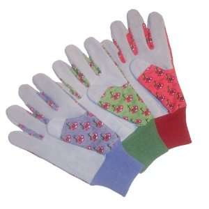  G & F 6585 3 Womens Gardener Gloves with Assorted Canvas 
