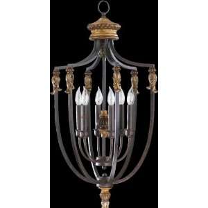  Quorum 6701 6 44 Capella 6 Light Entry, Toasted Sienna 