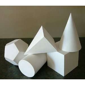  Plaster Castings  Set of Five Geometric Shapes Arts 