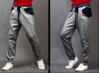 Fashion Mens Casual Sport Trousers Harem Pants Black Z1223  