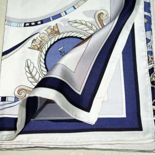   Silk Scarf  2012 New Navy Blue Style Art Square Size35X35  