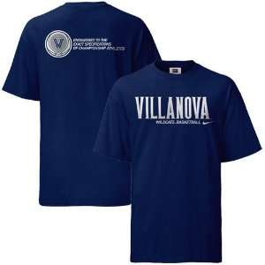  Nike Villanova Wildcats Navy Blue Basketball Practice T 
