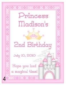 15 PRINCESS 1st 2nd 3rd BIRTHDAY PARTY MAGNETS FAVORS  