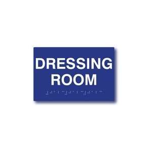 ADA Compliant Dressing Room Sign with Tactile Text and Grade 2 Braille 