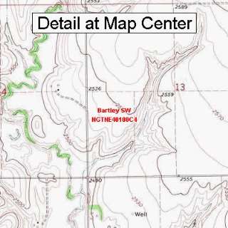   Topographic Quadrangle Map   Bartley SW, Nebraska (Folded/Waterproof