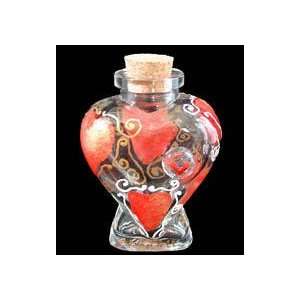 Beach Party Design   Hand Painted   Large Heart Bottle & 2 matching 