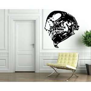  Cool Scary Illuminated Human Skull Design Wall Mural Vinyl 