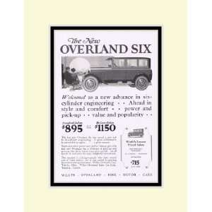  1925 Willys The new Overland Six automobile Vintage Ad 