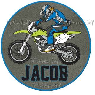 Personalized MOTOCROSS Dirt Bike Boy Name T Shirt Race  