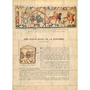   Medieval Tapestries Bayeux   Original Print Article