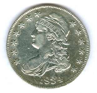 1834 CAPPED BUST HALF DOLLAR extra fine XF  