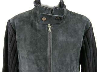 you are bidding on a tod s navy wool suede zip up jacket coat in a 