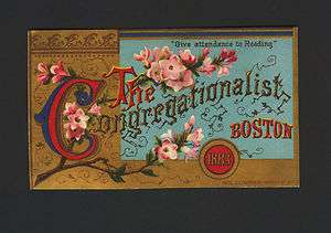 RARE 1870s Trade Card Boston Newspaper Advertising   GREAT Litho Color 