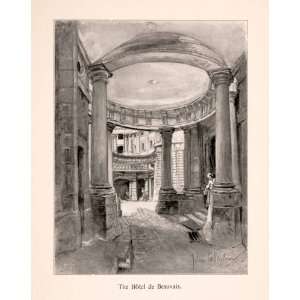  1899 Halftone Print Hotel Beauvais Cour DHonneur Antoine 