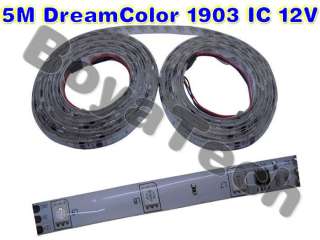   Waterproof RGB LED strip Light 1903 IC SMD 5050 Dream color light 12V