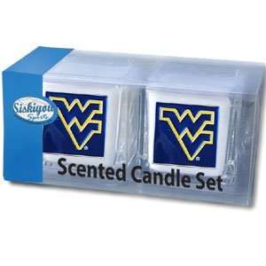  West Virginia Mountaineers 2 pack of 2x2 Candle Sets 