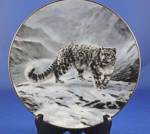Snow Leopard Collector Plate Fleeting Encounter 1991 Charles Frace W.S 