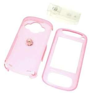 HTC 8525 PDA Smartphone Premium Snap On Transparent Pink Crystal Case 