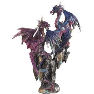  Dragon Collection Double Red Blue Fantasy Decor Decoration 