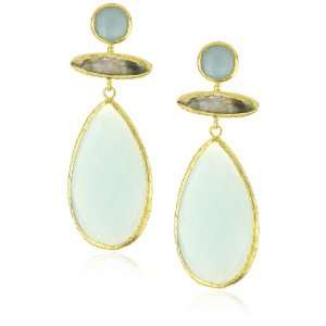   Mikinos Jumbo Tbar Labradorite & Peruvian Opal Earrings Jewelry