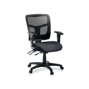  Lorell 86000 Series Managerial Mid Back Chair   Black 