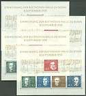 GERMANY, LOCALS, 4 MINT NH Souvenir Sheets of Stamps 