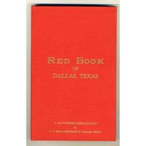  1895 Red Book of Dallas Texas 1966 Reproduction 