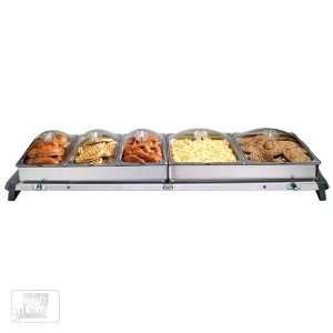  Cadco WTBS 5P 16 Qt Stainless Steel Rectangular Grand 