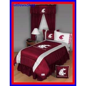   WSU Cougars 5pc SL Full Comforter/Sheets Bed Set