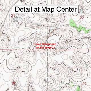  USGS Topographic Quadrangle Map   Lake Wabaunsee, Kansas 