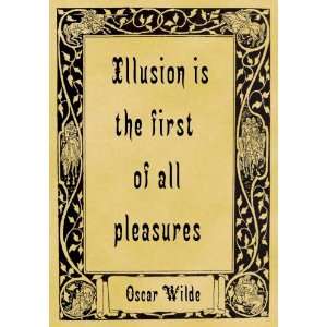    A4 Size Parchment Poster Oscar Wilde Illusion
