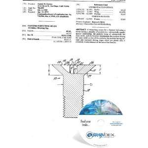    NEW Patent CD for FASTENER WRENCHING MEANS 