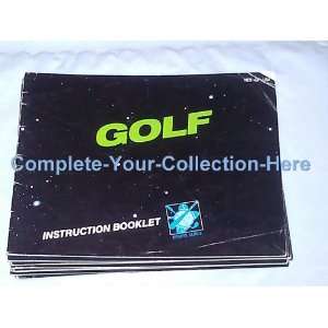    Golf Instruction Booklet Only Nintendo Nes 