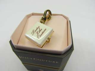 Juicy Couture Gold White Box Of Cupcakes Charm 4 Bracelet Keychain 