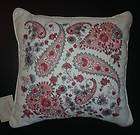 NWT HILLCREST EMBROIDERED PAISLEY QUARE PILLOW COORDINATES WITH DUVET 