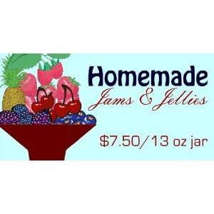 3x6 Vinyl Banner   homemade jams jellies 