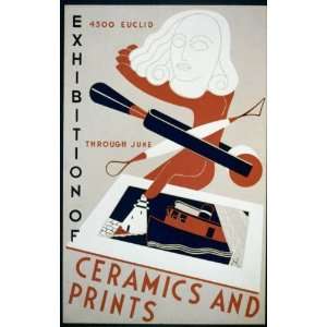  WPA Poster Exhibition of ceramics and prints