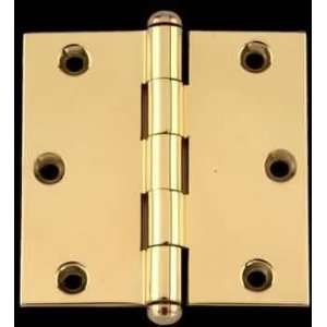   Brass, 3x3 Square Button Tip Hinge 92080/92160