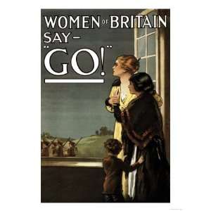  Women of Britain Say Go Premium Poster Print by Kealey 
