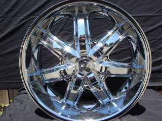 Wheel + Tire Packages 22 inch Triple chrome rims B7  