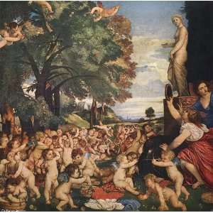 Hand Made Oil Reproduction   Titian   Tiziano Vecelli   32 x 32 inches 