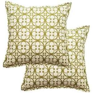  Set of 2 Betsy 25 Square Flanged Edge Outdoor Pillows 