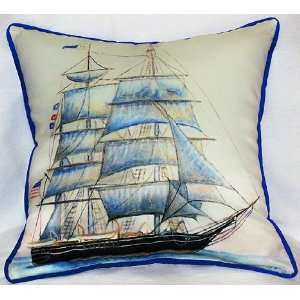  Whaling Ship Indoor Outdoor Pillow