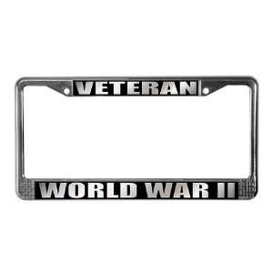  World War II Veteran Military License Plate Frame by 