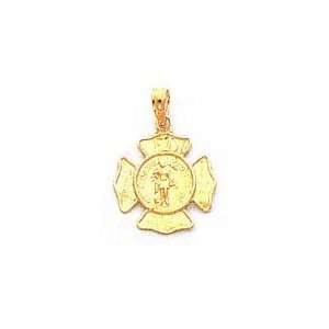    14k Gold St. Florian Badge Pendant [Jewelry]