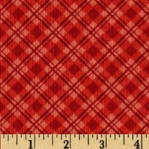  44 Wide Bloomsbury Bias Plaid Red Fabric By The Yard 
