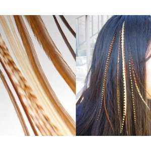 Feather Hair Extensions with 5 Natural Remix Color Feathers for Hair 